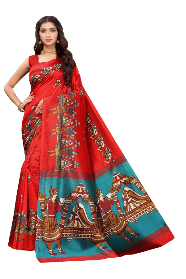Khadi Silk 3 Fancy Printed Silk Casual Daily Wear Saree Collection